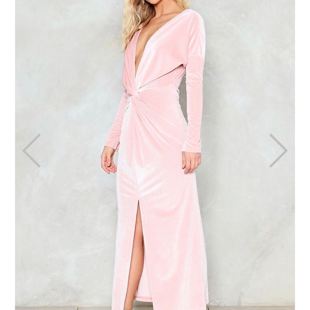 Pink Velvet Nasty Gal Maxi Dress
